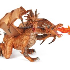PAPO FIGURINA DRAGON CU DOUA CAPETE AURIU PAPO FIGURINA DRAGON CU DOUA CAPETE AURIU