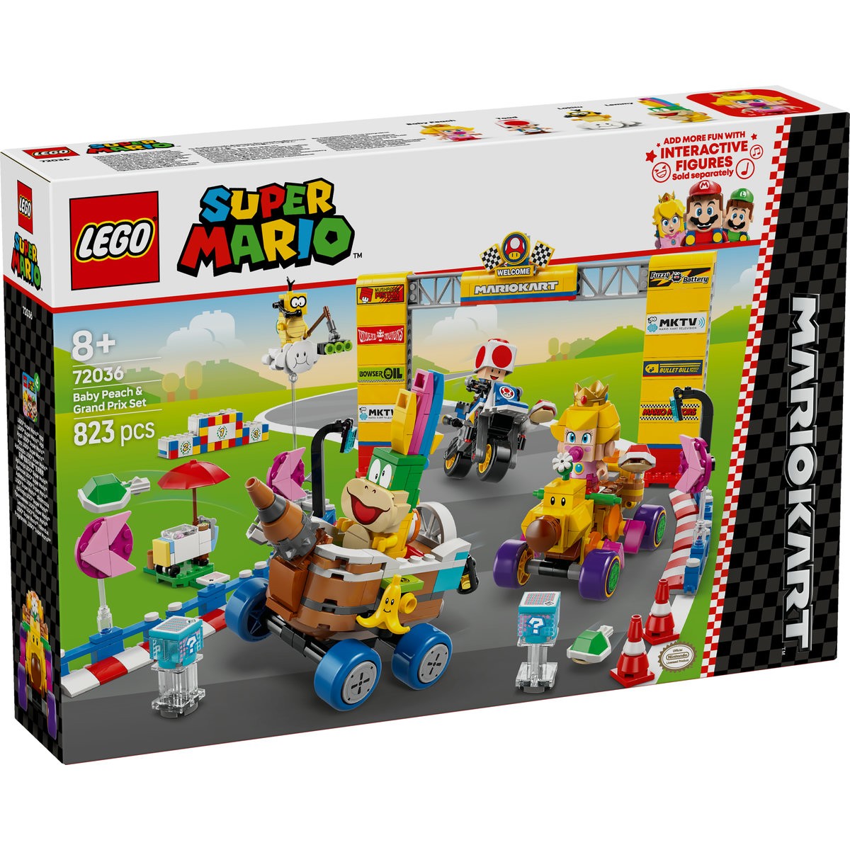 LEGO SUPER MARIO MARIO KART SET BABY PEACH SI GRAND PRIX 72036