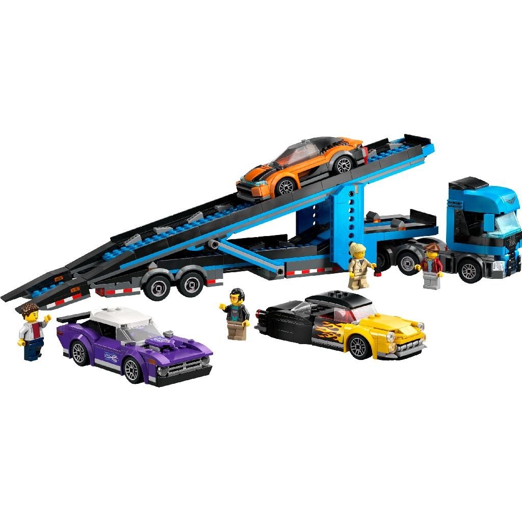 LEGO CITY CAMION TRANSPORTOR DE MASINI SPORT 60408 - imagine 2