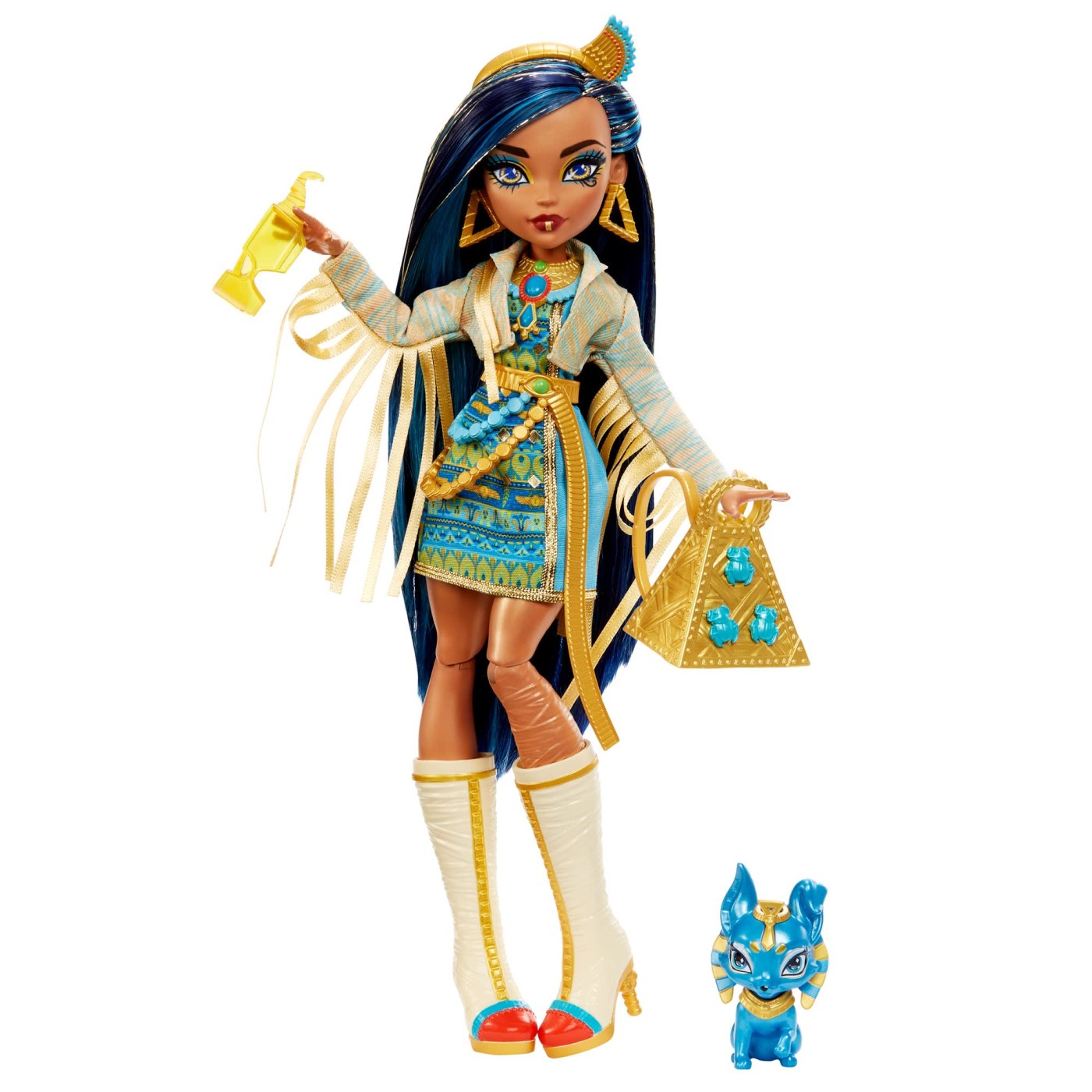 MONSTER HIGH PAPUSA CLEO DENILE CU ANIMALUT SI ACCESORII - imagine 2