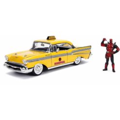Alternative view of YELLOW TAXI CHEVY 1957 DEAD POOL SCARA 1 LA 24