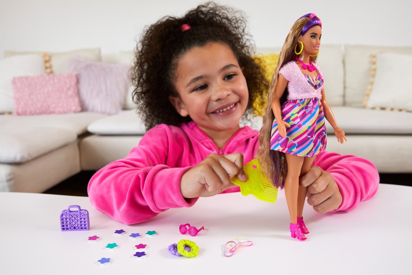 BARBIE TOTALLY HAIR PAPUSA BARBIE SATENA - imagine 3