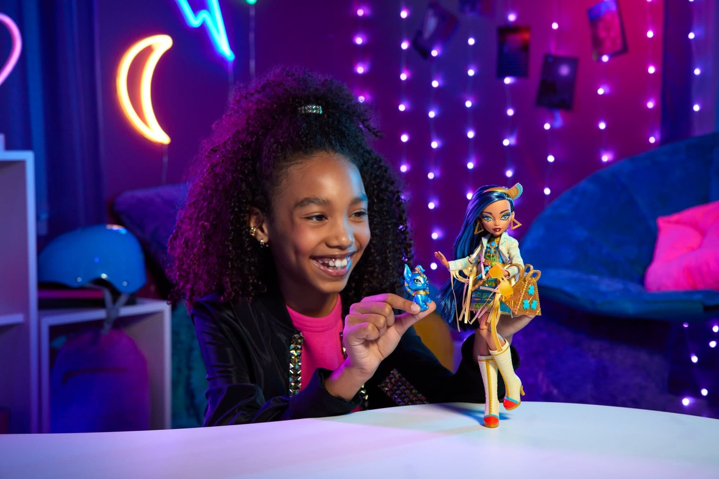 MONSTER HIGH PAPUSA CLEO DENILE CU ANIMALUT SI ACCESORII - imagine 3