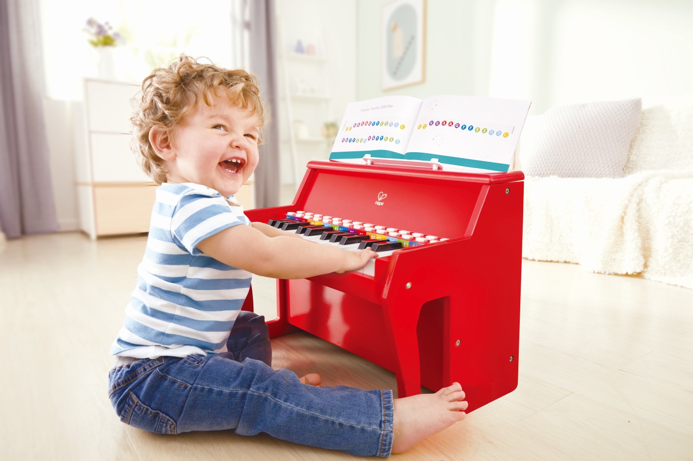 HAPE PIAN ELECTRONIC ROSU CU LUMINI - imagine 3