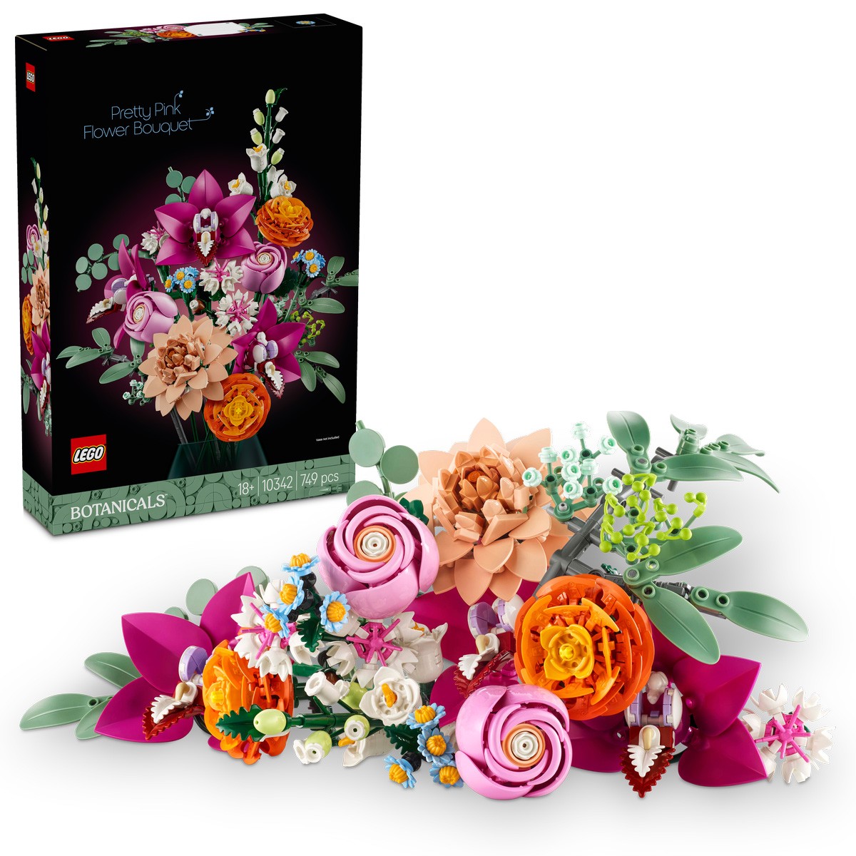 LEGO BOTANICALS BUCHET DE FLORI ROZ 10342 - imagine 8