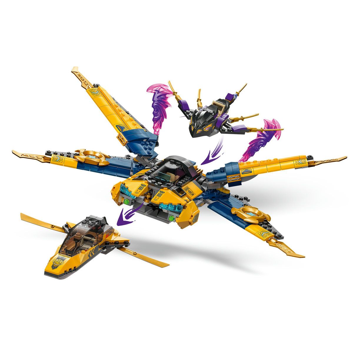 LEGO NINJAGO SUPERAVIONUL CU REACTIE AL LUI RAS SI ARIN 71833 - imagine 5