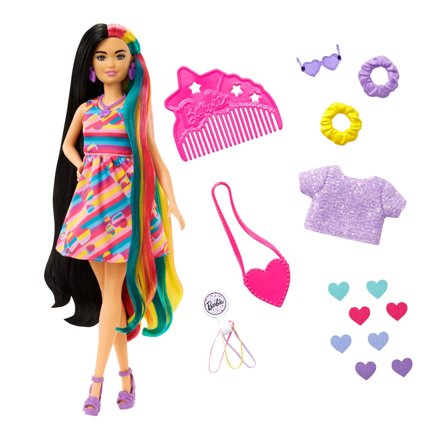 BARBIE TOTALLY HAIR PAPUSA BARBIE BRUNETA - imagine 5