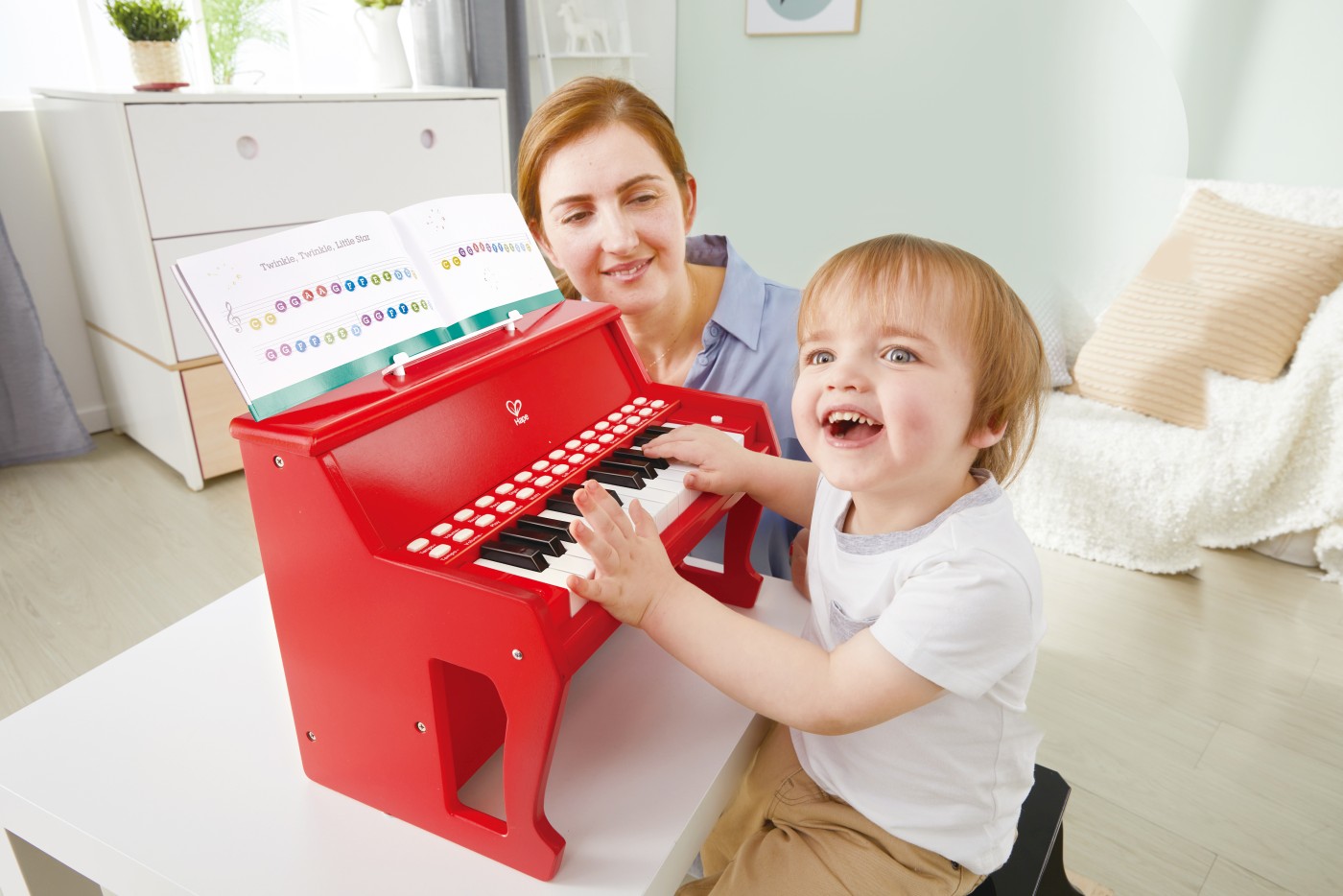 HAPE PIAN ELECTRONIC ROSU CU LUMINI - imagine 5