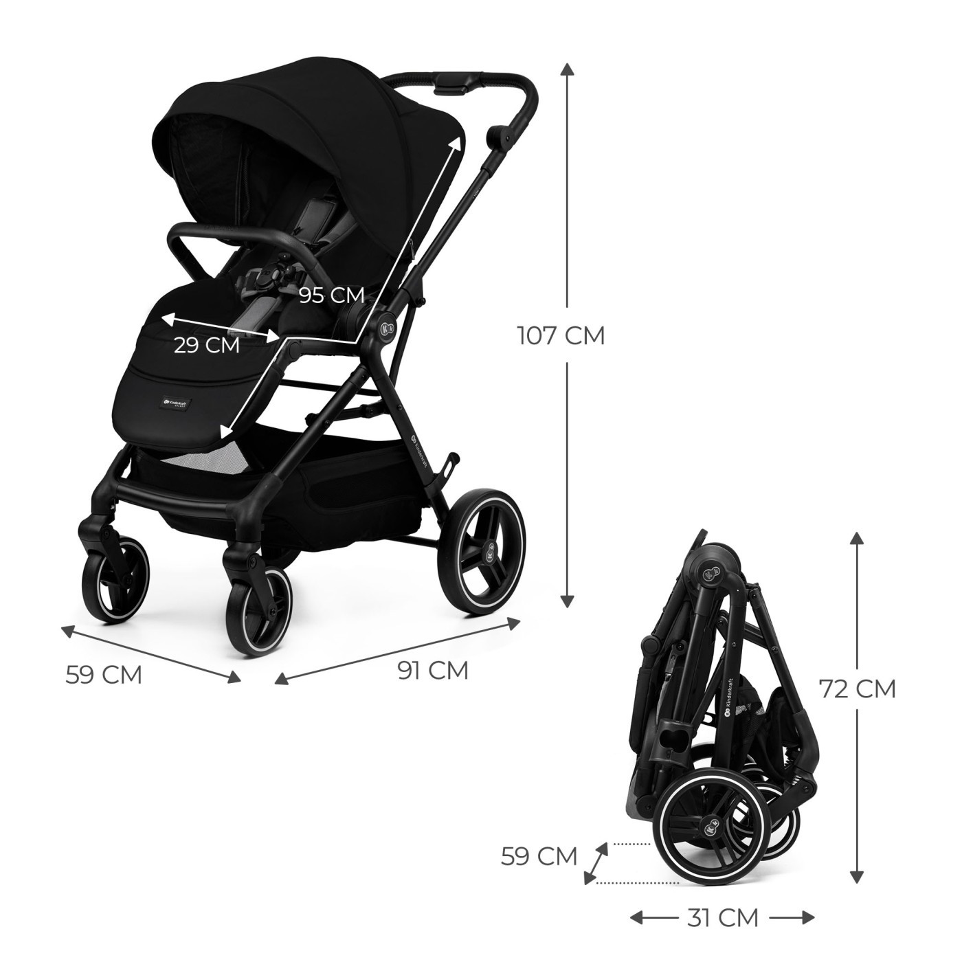 CARUCIOR SPORT KINDERKRAFT YOXI, BLACK - imagine 6