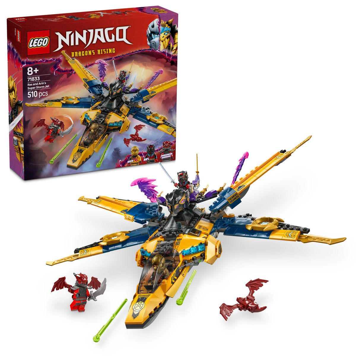 LEGO NINJAGO SUPERAVIONUL CU REACTIE AL LUI RAS SI ARIN 71833 - imagine 6