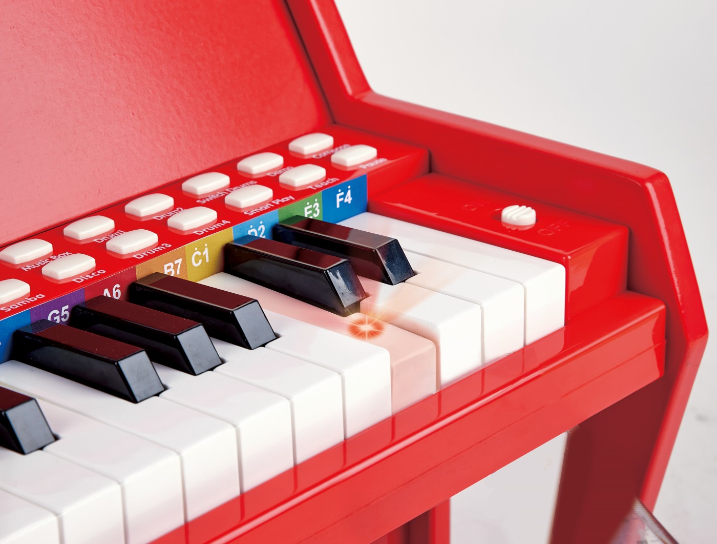 HAPE PIAN ELECTRONIC ROSU CU LUMINI - imagine 6