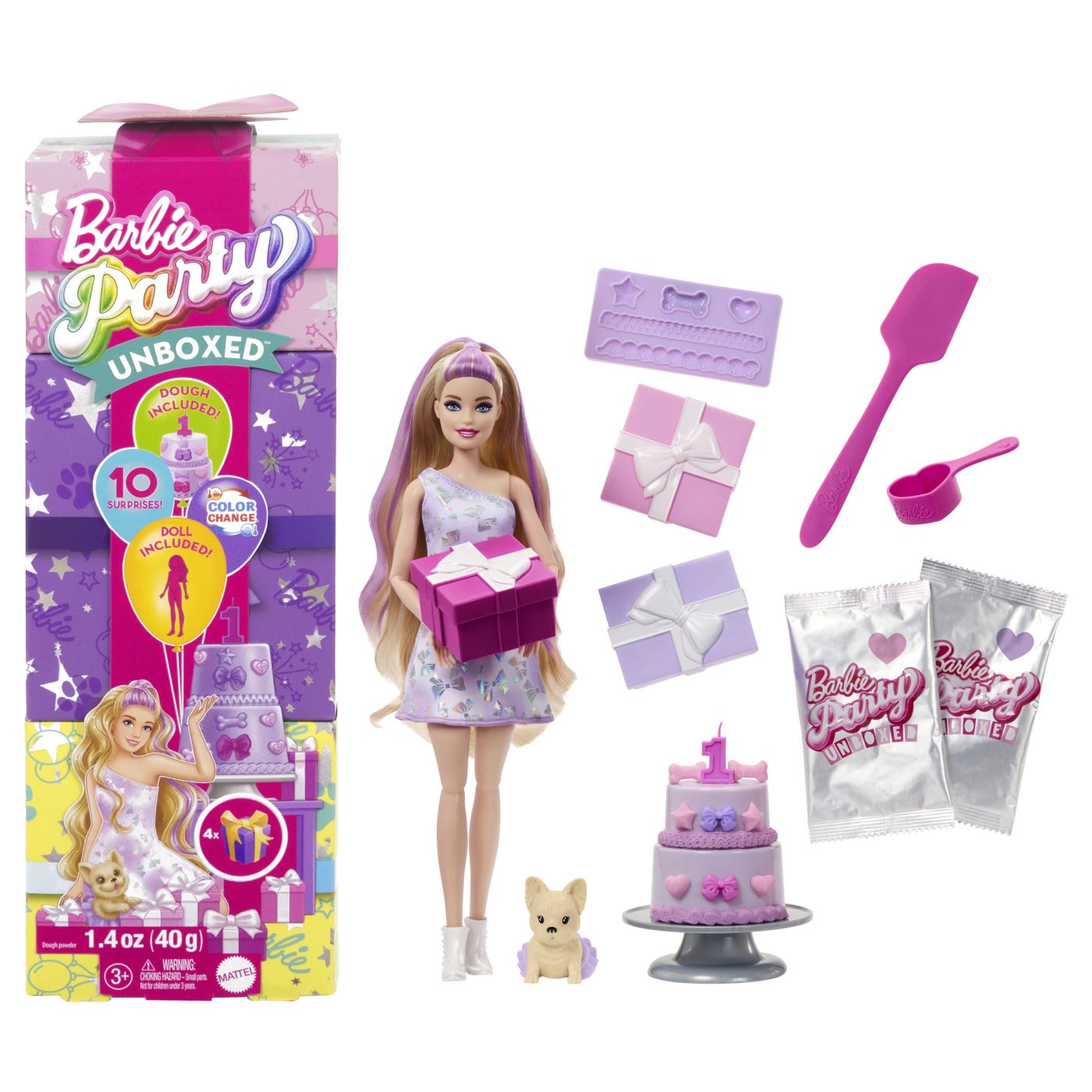BARBIE PAPUSA PARTY UNBOXED REVEAL BLONDA - imagine 6