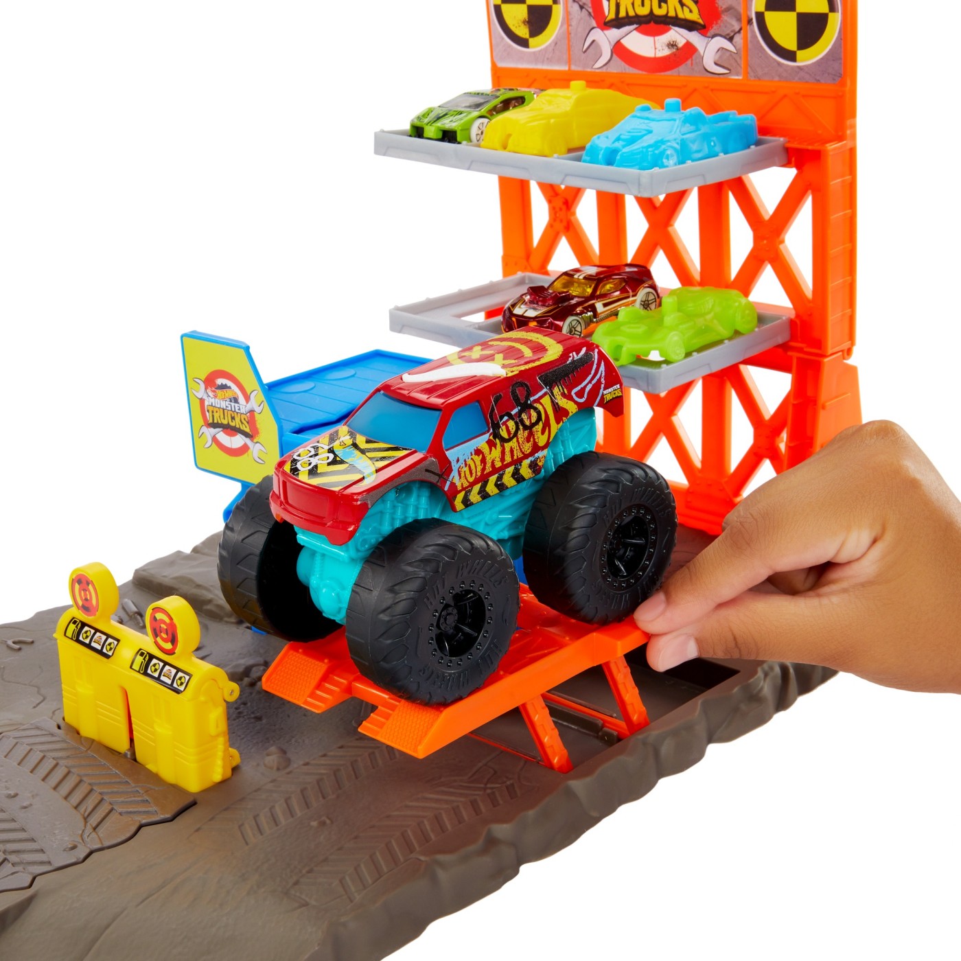 HOT WHEELS MONSTER TRUCKS SET BLAST STATION - imagine 8