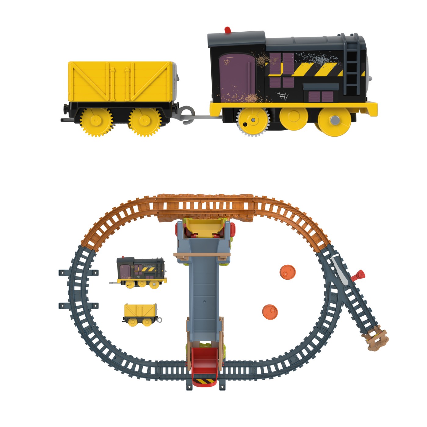 THOMAS SET DE CONSTRUCTIE RIDICA SI INCARCA MARFA CU DIESEL - imagine 8