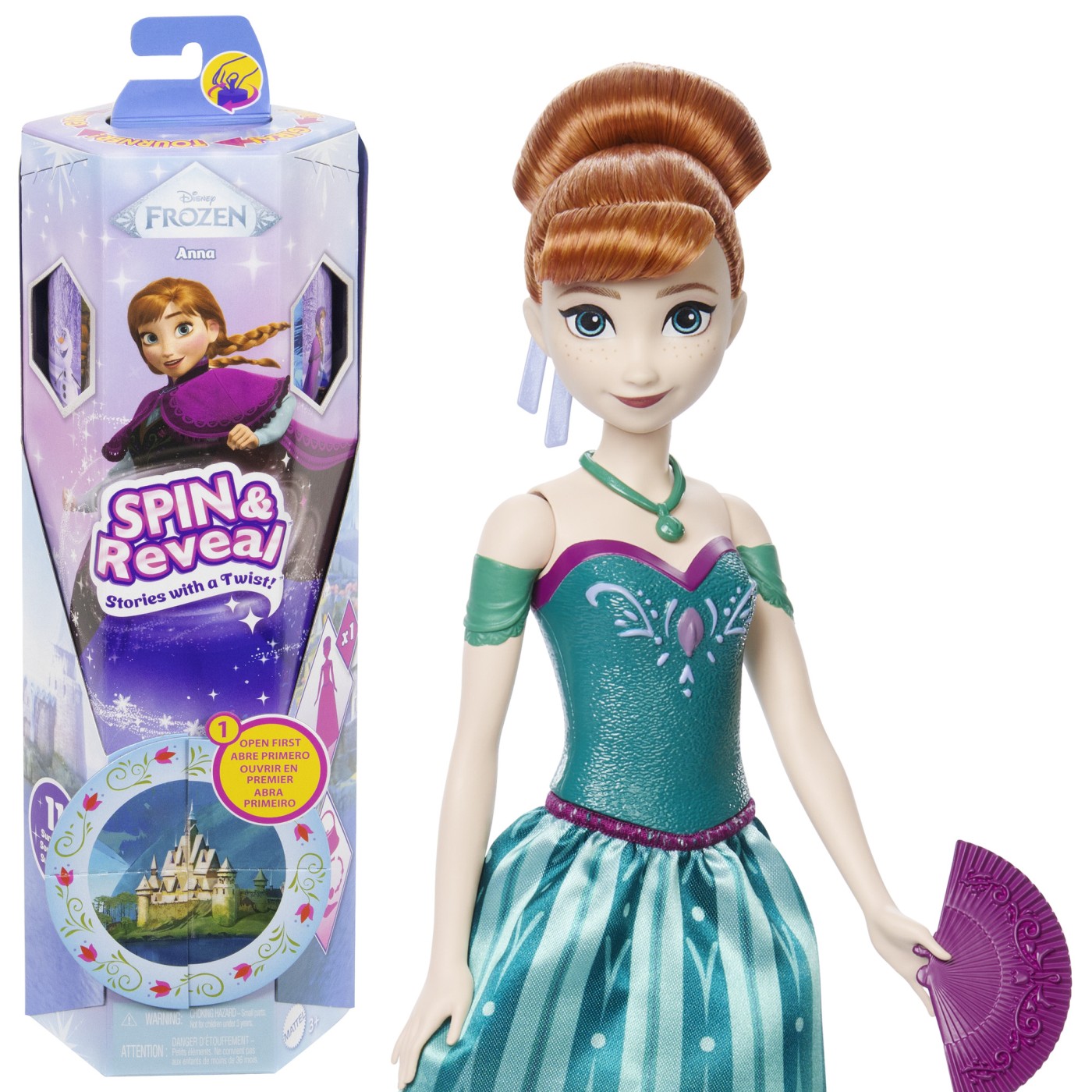 DISNEY FROZEN SPIN AND REVEAL PAPUSA ANNA CU EVANTAI - imagine 8