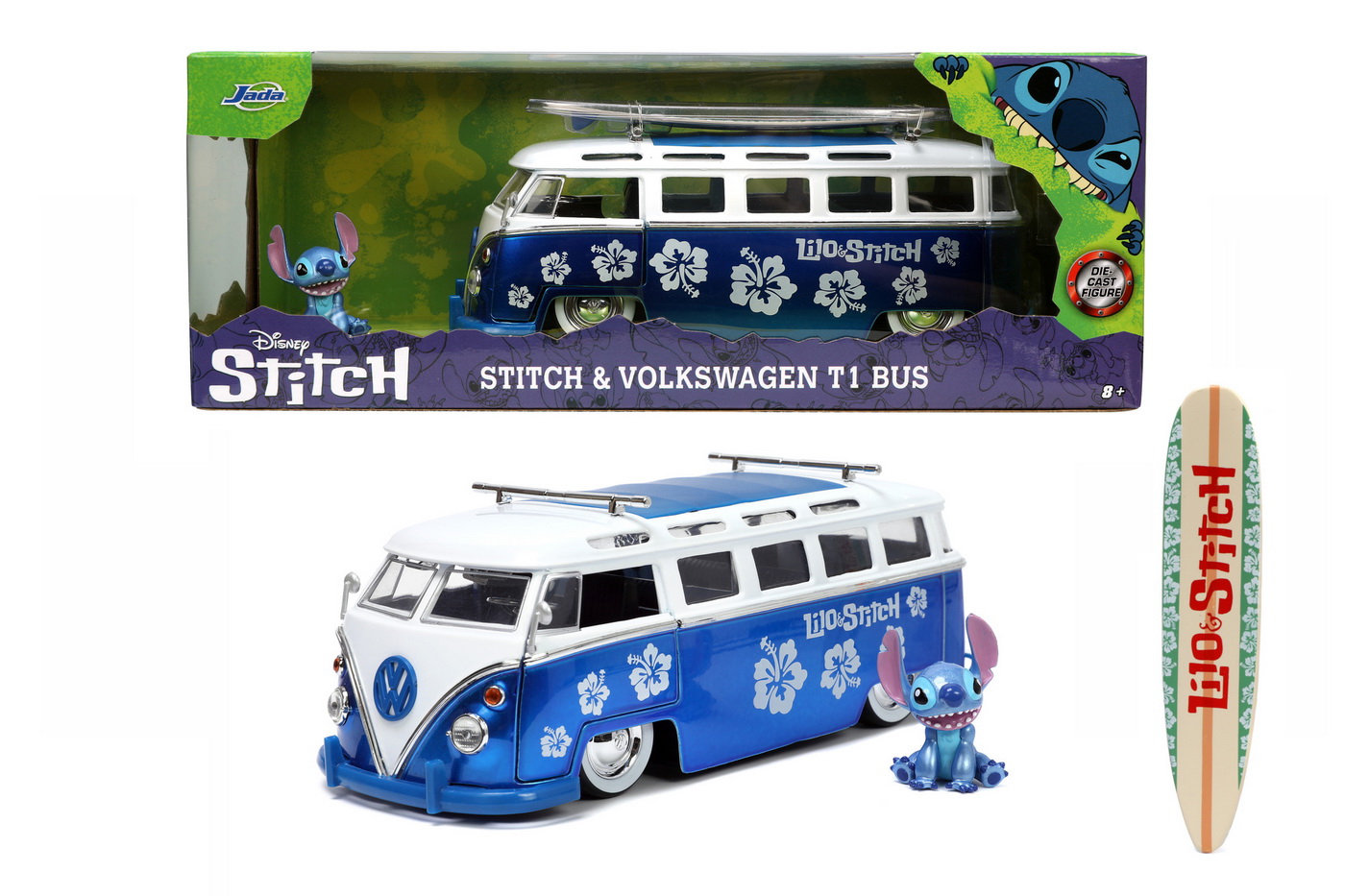 JADA AUTOBUZ METALIC SI FIGURINA STITCH SCARA 1:24 - imagine 8