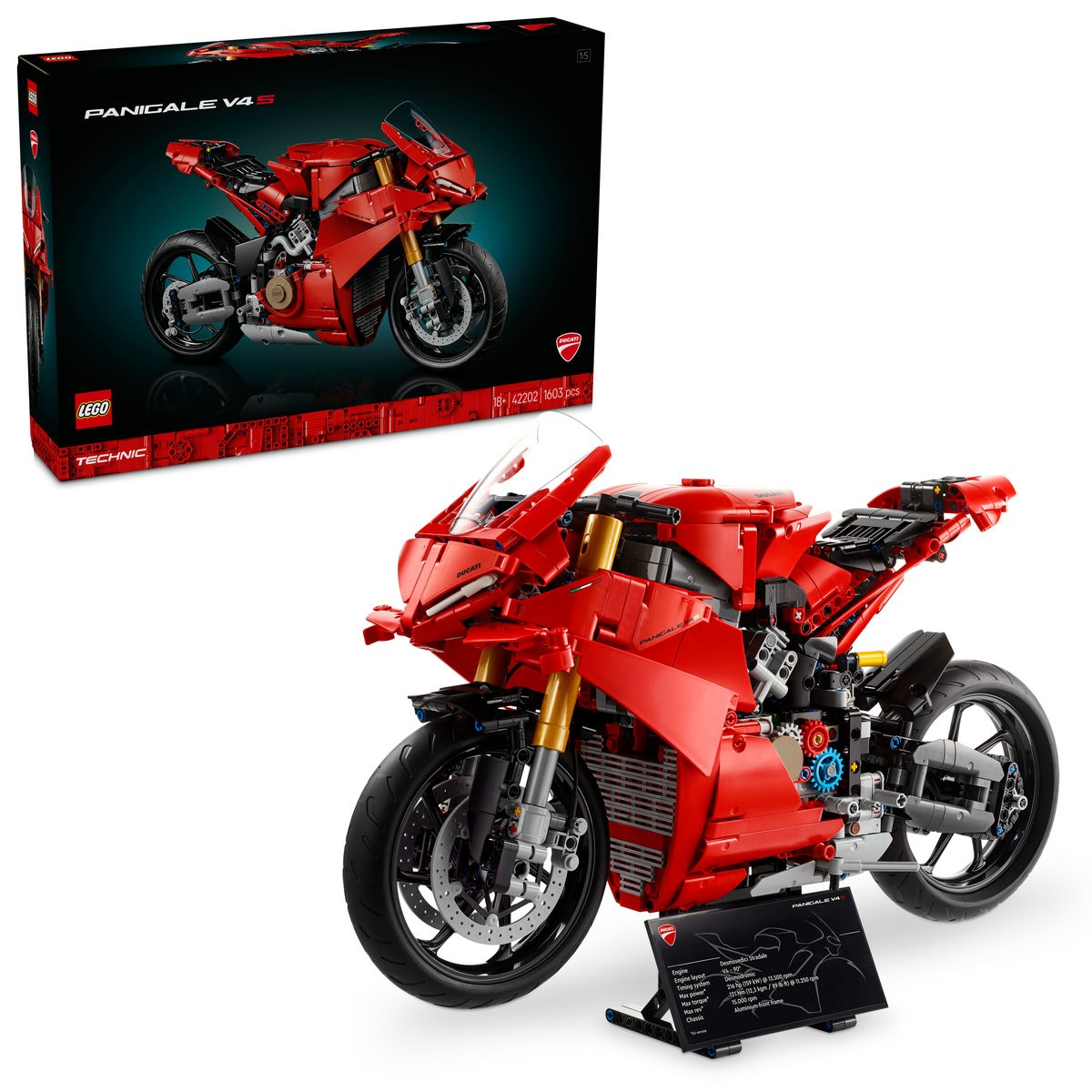 LEGO TECHNIC MOTOCICLETA DUCATI PANIGALE V4 S 42202 - imagine 9