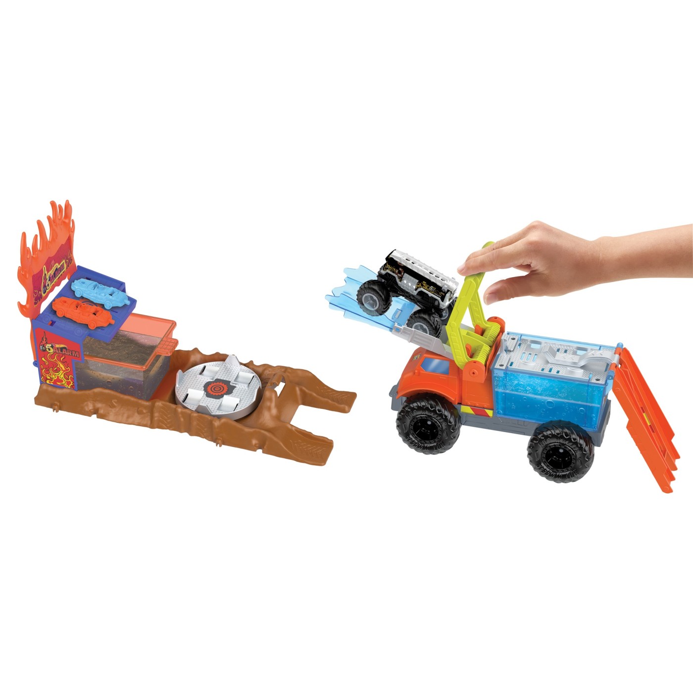 HOT WHEELS MONSTER TRUCK ARENA SMASHERS COLOR SHIFTERS SALVAREA LUI 5ALARM - imagine 5
