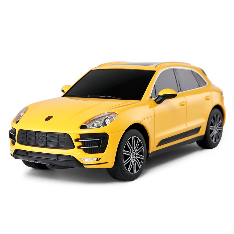 MASINA CU TELECOMANDA PORSCHE MACAN TURBO GALBENA SCARA 1 LA 14 - imagine 2