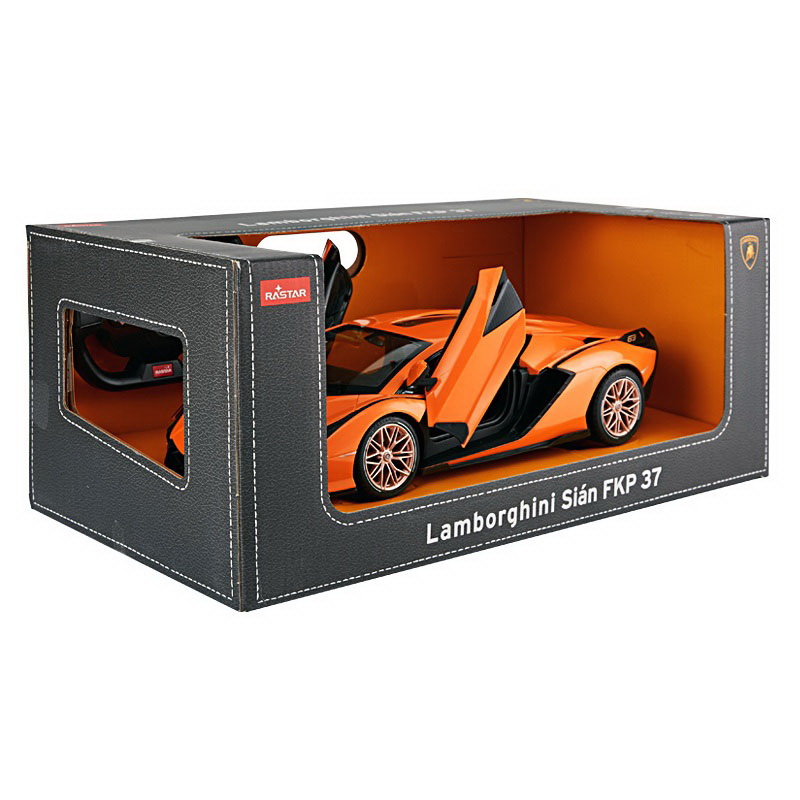 MASINA CU TELECOMANDA LAMBORGHINI SIAN PORTOCALIU CU SCARA 1 LA 14 - imagine 2