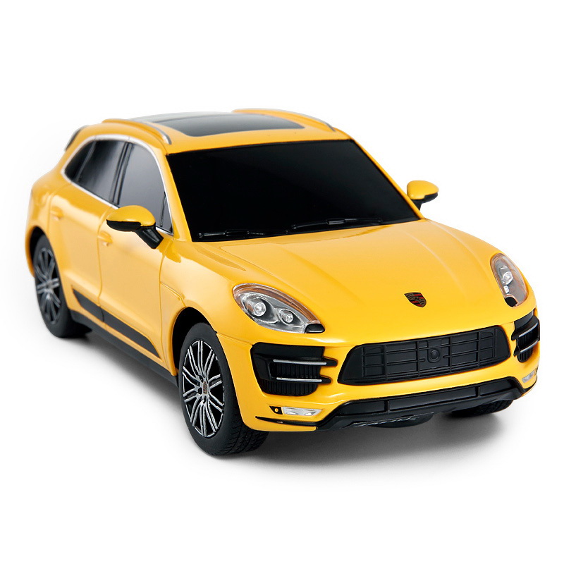 MASINA CU TELECOMANDA PORSCHE MACAN TURBO GALBENA SCARA 1 LA 14 - imagine 3