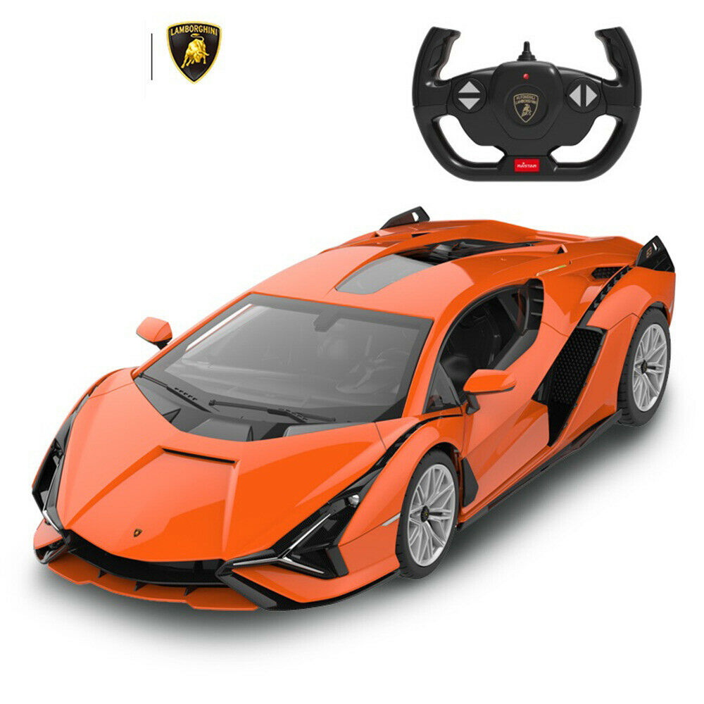 MASINA CU TELECOMANDA LAMBORGHINI SIAN PORTOCALIU CU SCARA 1 LA 14 - imagine 3