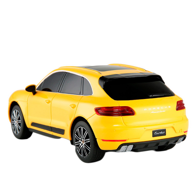 MASINA CU TELECOMANDA PORSCHE MACAN TURBO GALBENA SCARA 1 LA 14 - imagine 4