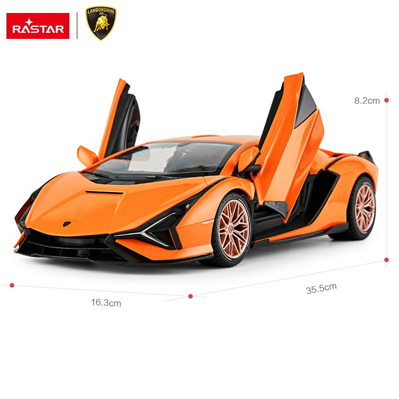 MASINA CU TELECOMANDA LAMBORGHINI SIAN PORTOCALIU CU SCARA 1 LA 14 - imagine 4