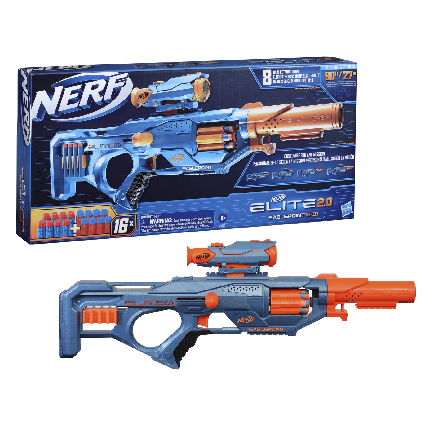 NERF BLASTER ELITE 2.0 EAGLEPOINT RD 8 - imagine 4