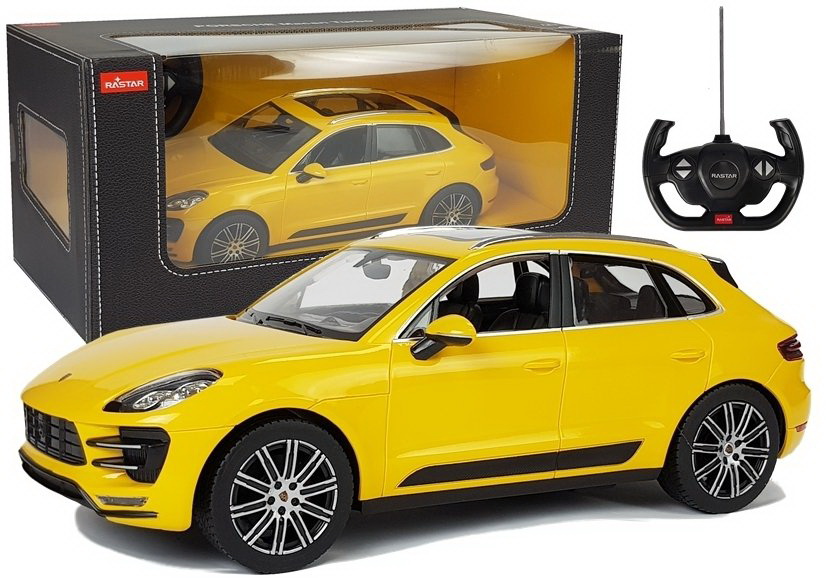 MASINA CU TELECOMANDA PORSCHE MACAN TURBO GALBENA SCARA 1 LA 14 - imagine 5