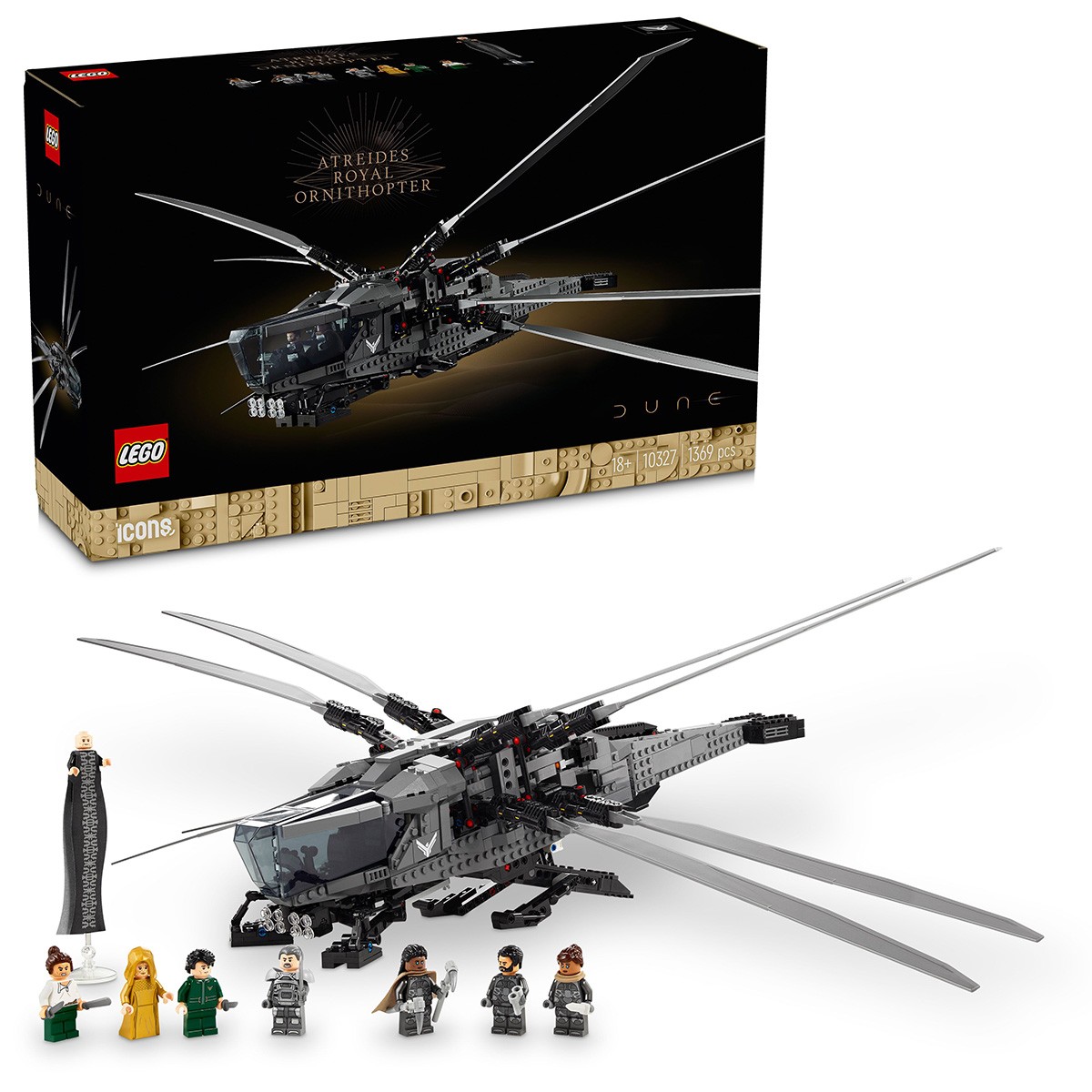 LEGO ICONS DUNE ATREIDES ROYAL ORNITHOPTER 10327 - imagine 5