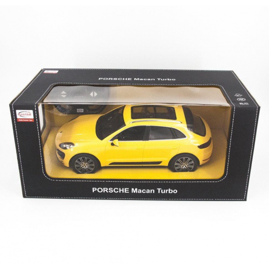 MASINA CU TELECOMANDA PORSCHE MACAN TURBO GALBENA SCARA 1 LA 14 - imagine 6