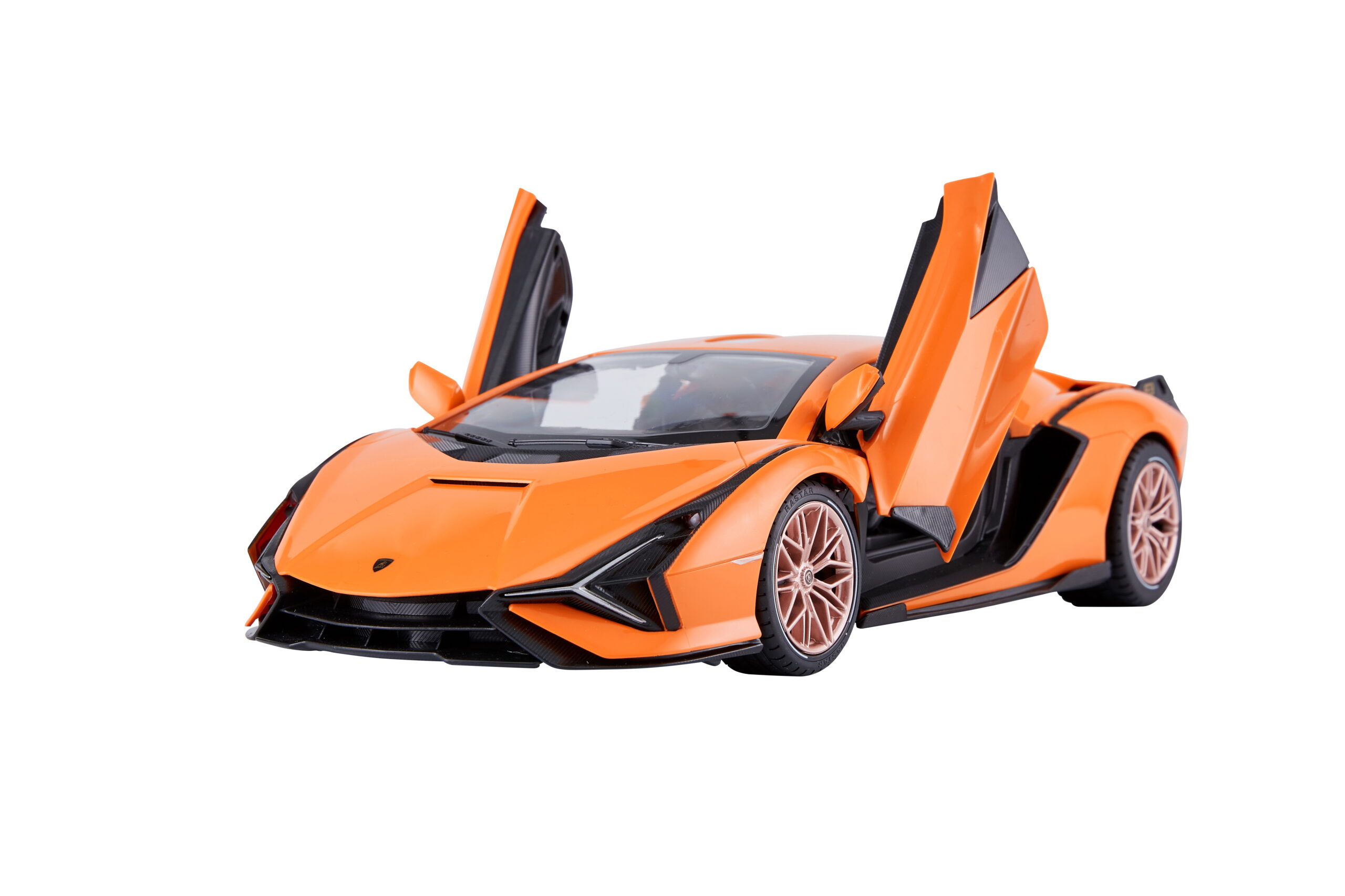 MASINA CU TELECOMANDA LAMBORGHINI SIAN PORTOCALIU CU SCARA 1 LA 14 - imagine 7