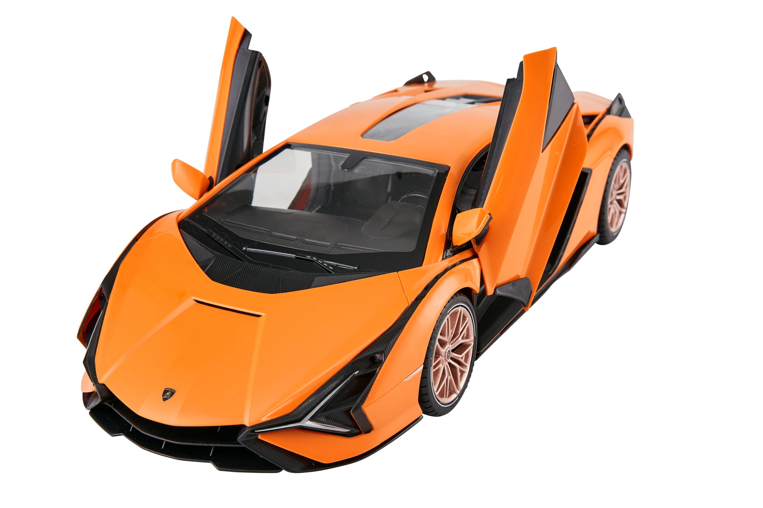MASINA CU TELECOMANDA LAMBORGHINI SIAN PORTOCALIU CU SCARA 1 LA 14 - imagine 8
