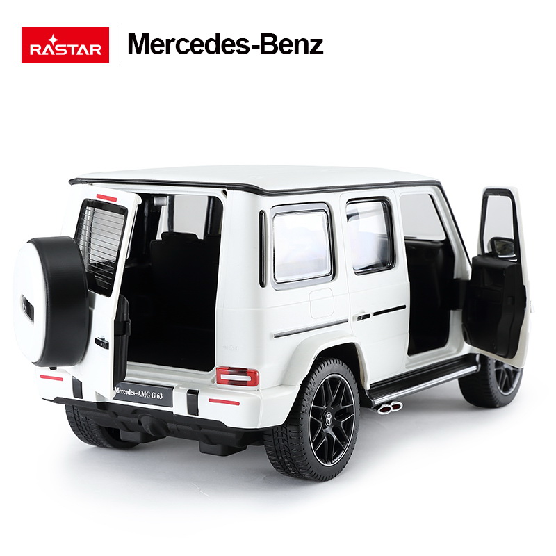 MASINA CU TELECOMANDA MERCEDES-BENZ G63 ALB SCARA 1 LA 14 - imagine 8