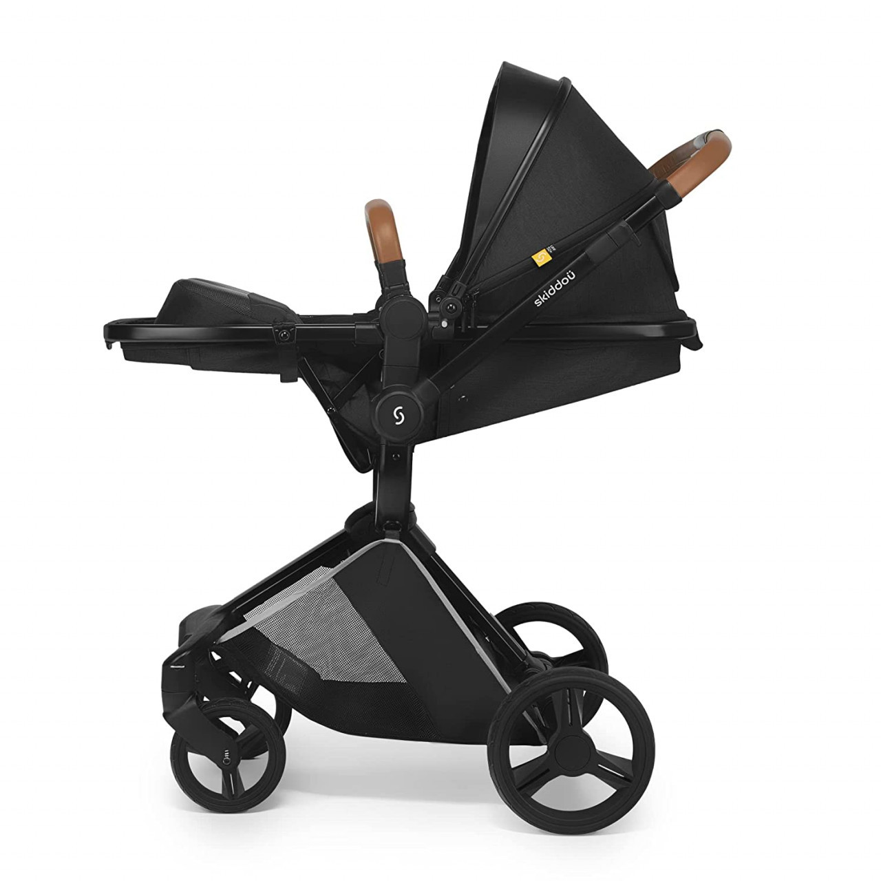 Carucior transformabil 2 in 1 Skiddou Nasjo Onyx, Negru - imagine 6