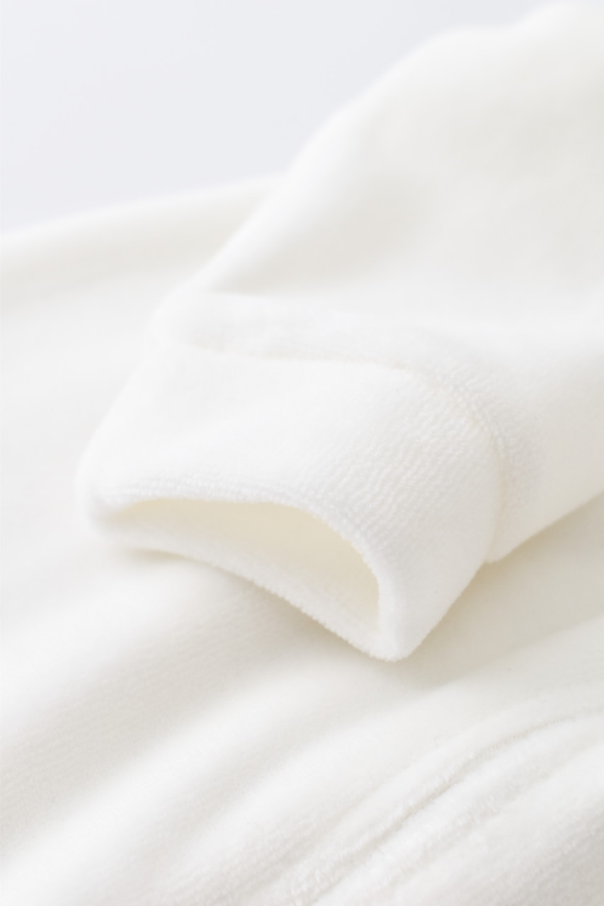 Salopeta cu maneca lunga si fermoar din 80%bumbac organic si 20% poliester - Ecru, BabyCosy - imagine 4