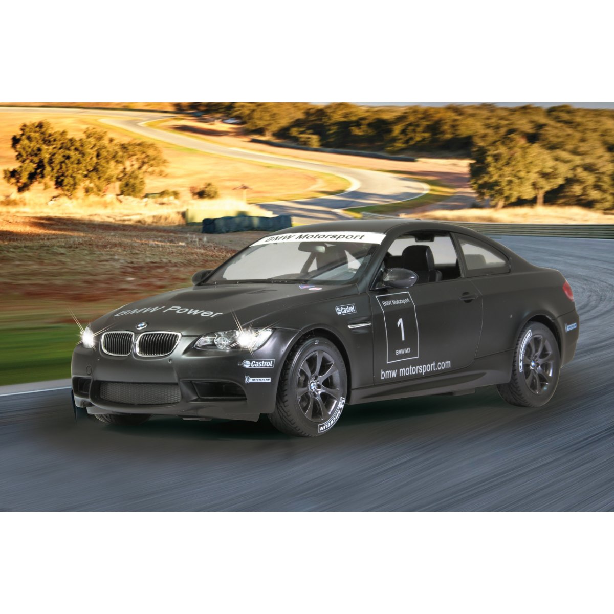 MASINA CU TELECOMANDA BMW M3 NEGRU CU SCARA 1 LA 14 - imagine 4