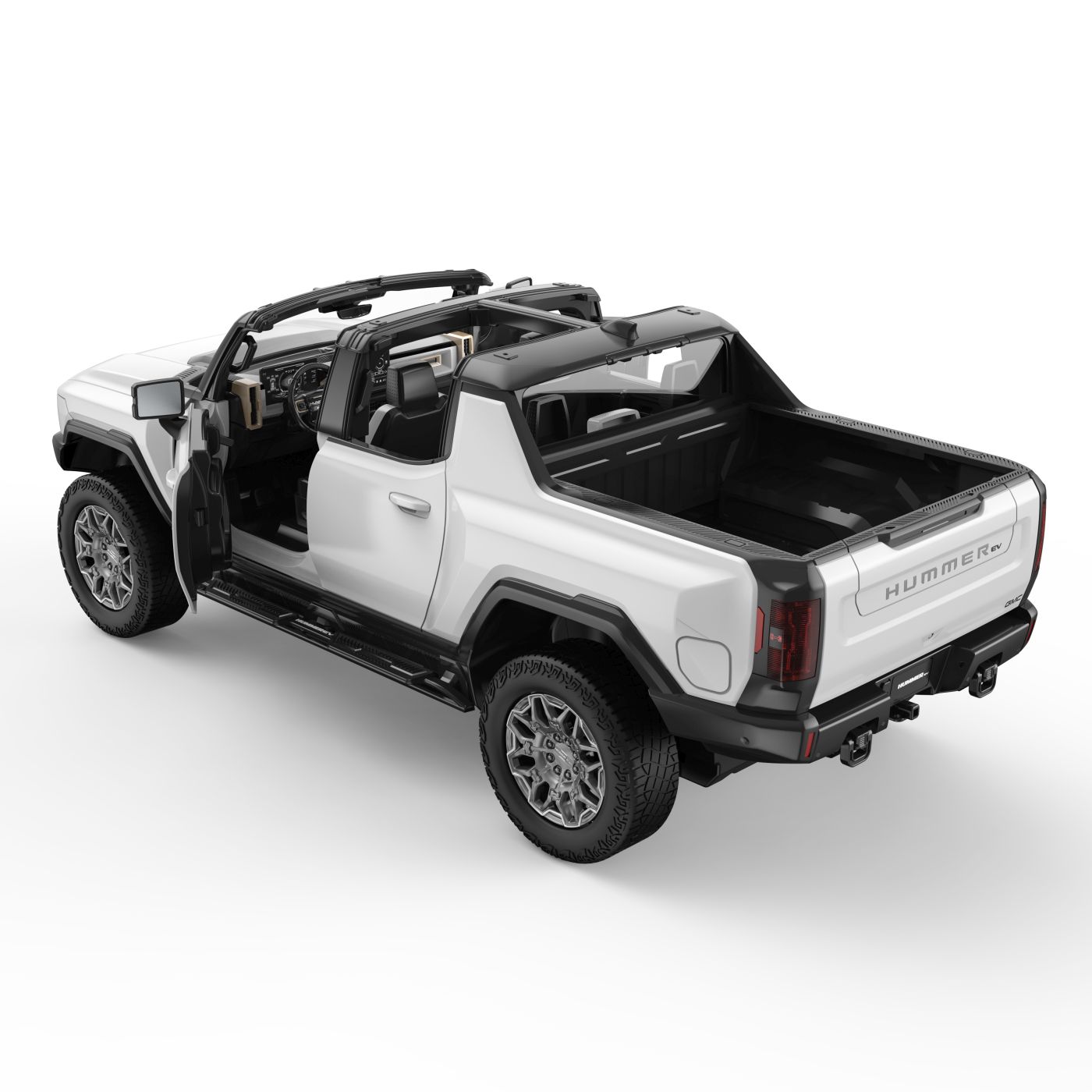MASINA CU TELECOMANDA GMC HUMMER EV ALB SCARA 1 LA 16 - imagine 3