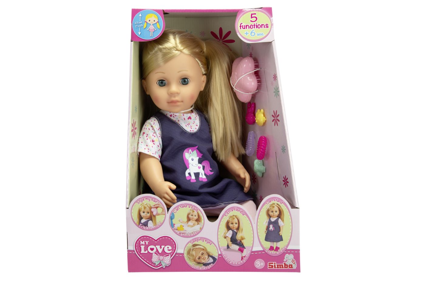 PAPUSA MY LOVE INTERACTIVA CU ACCESORII 43CM
