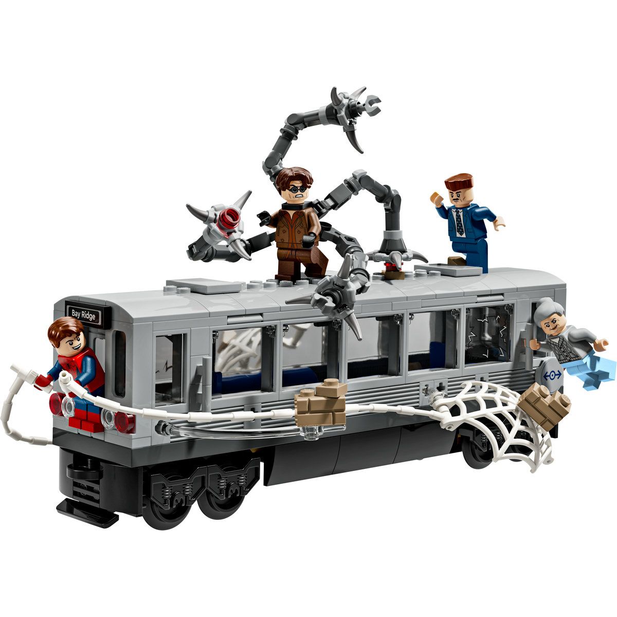 LEGO MARVEL LUPTA PE ACOPERISUL TRENULUI OMUL PAIANJEN SI DOC OCK 76321 - imagine 2