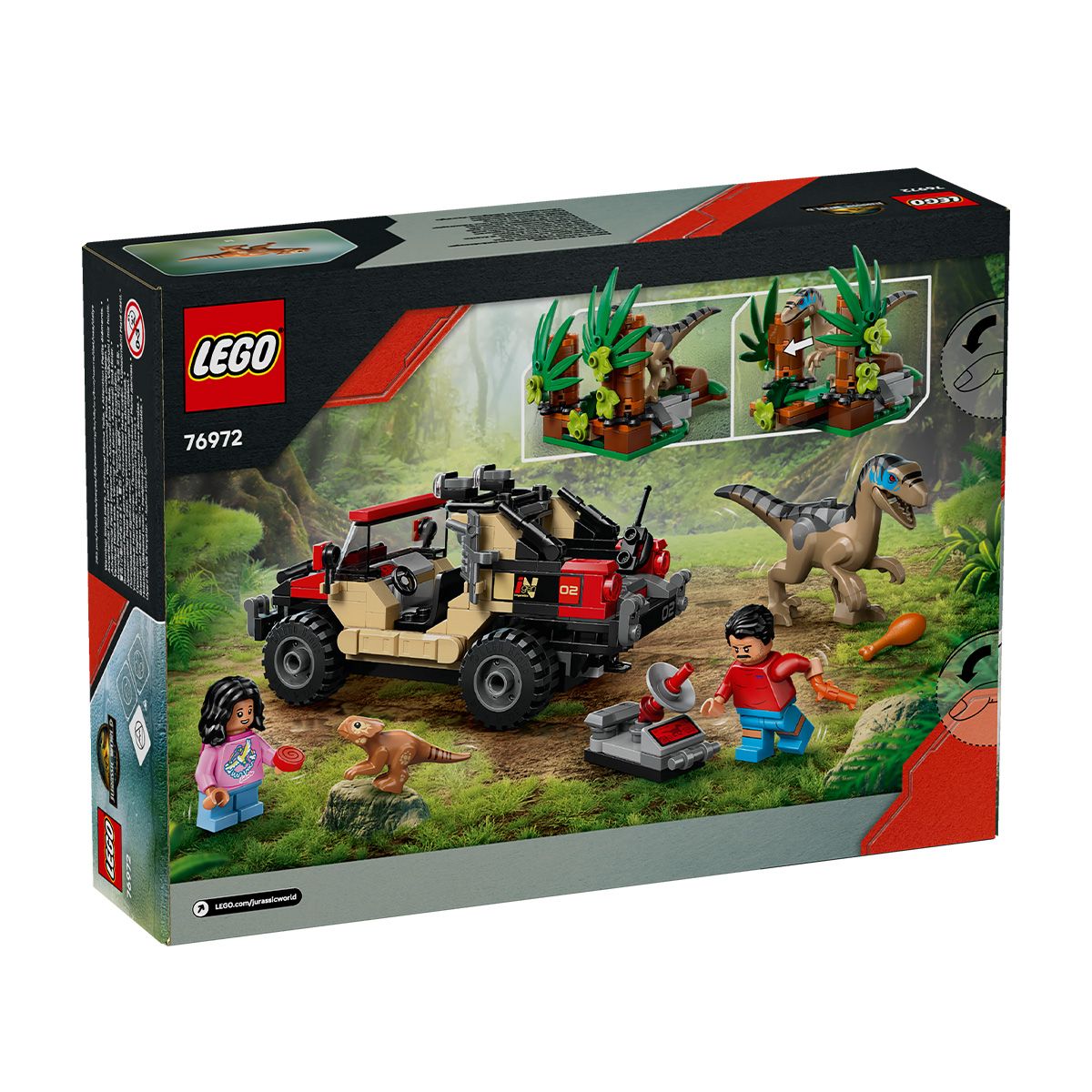 LEGO JURASSIC WORLD RENASTEREA EVADARE OFF-ROAD DIN CALEA UNUI VELOCIRAPTOR 76972 - imagine 7