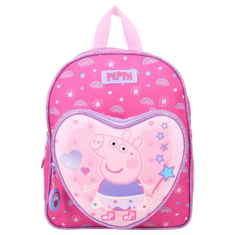 Ghiozdan Peppa made of magic, dimensiuni 30cm x25cm x11cm Ghiozdan Peppa made of magic, dimensiuni 30cm x25cm x11cm