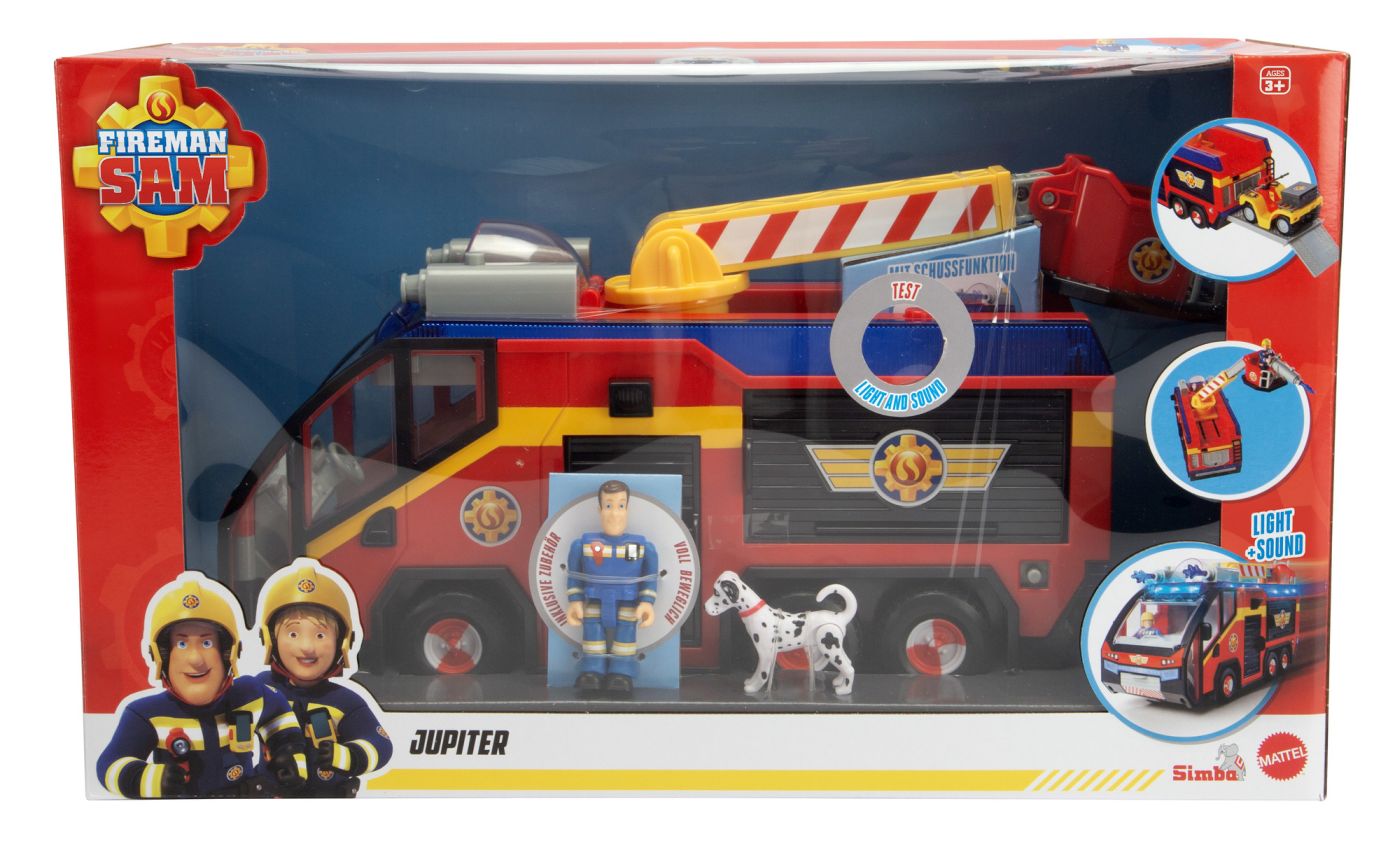 POMPIERUL SAM MASINA DE POMPIERI JUPITER CU FIGURINE SI ACCESORII
