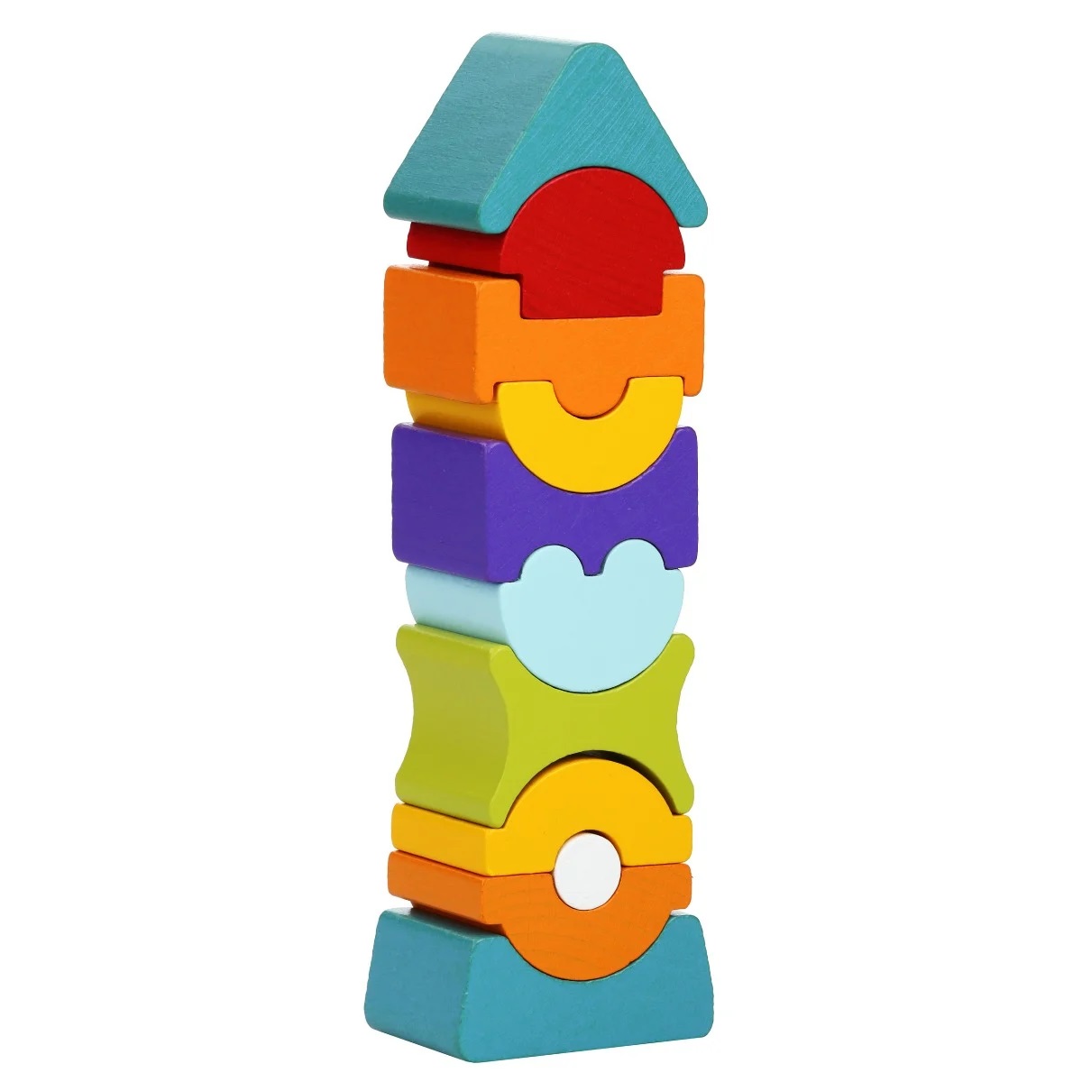 Jucarie din lemn, Cubika, Set constructii Turn 11 piese Jucarie din lemn, Cubika, Set constructii Turn 11 piese