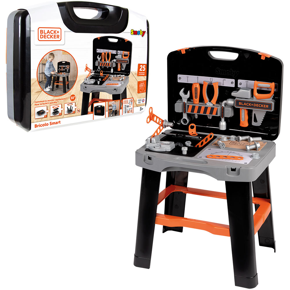 Atelier Smoby Black & Decker Bricolo Smart Workbench cu 33 accesorii - imagine 5