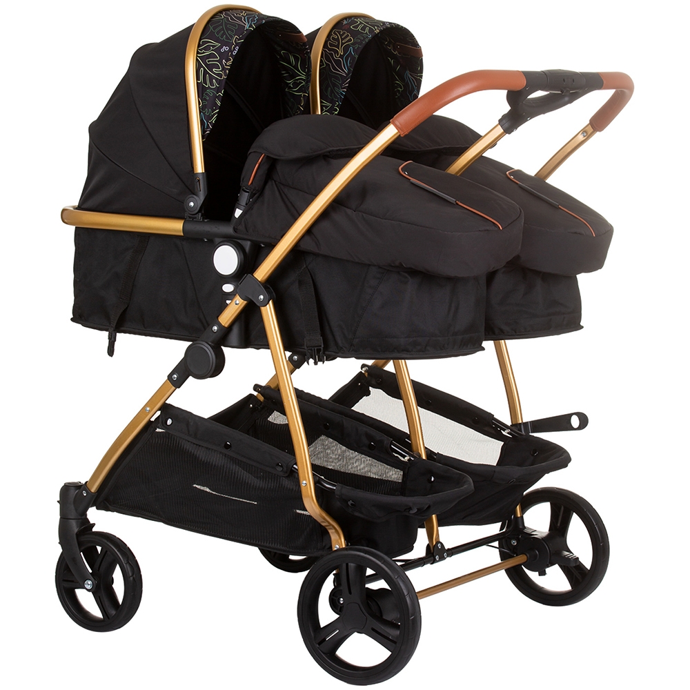 Carucior gemeni Chipolino Duo Smart 2 in 1 obsidian leaves Carucior gemeni Chipolino Duo Smart 2 in 1 obsidian leaves