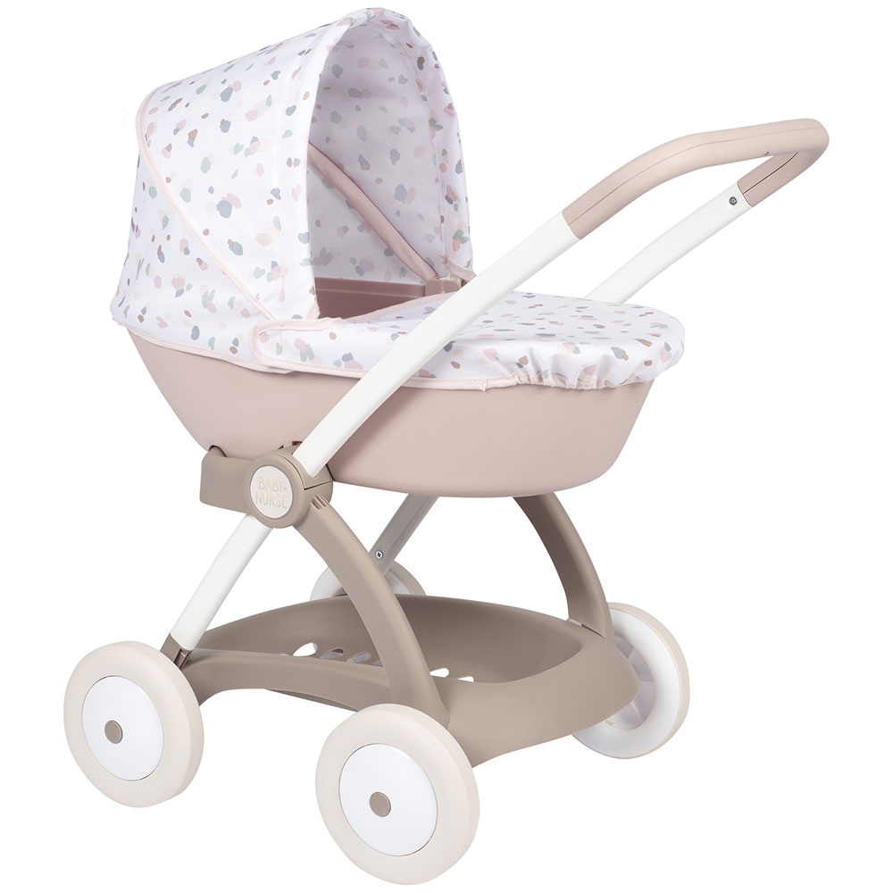 Carucior nou nascut pentru papusi Smoby Baby Nurse Landau crem Carucior nou nascut pentru papusi Smoby Baby Nurse Landau crem