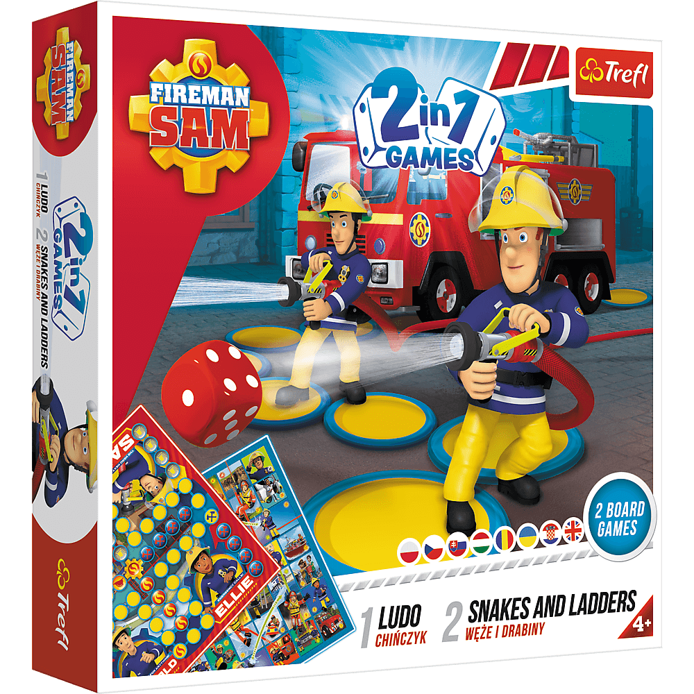 Joc Trefl Fireman Sam, Serpisori si scari Pompierul Sam 2 in 1 Joc Trefl Fireman Sam, Serpisori si scari Pompierul Sam 2 in 1