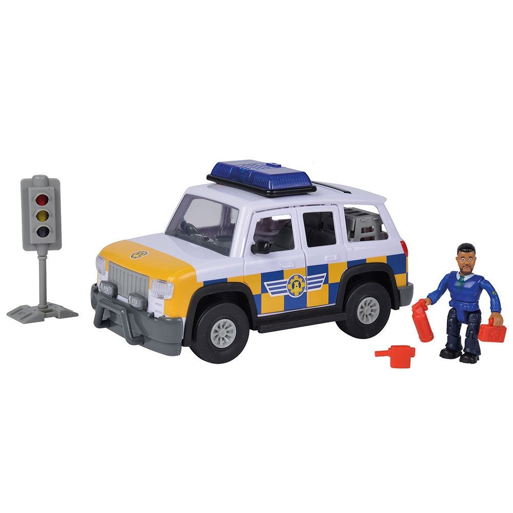 Masina de politie Simba Fireman Sam Police Car cu figurina Malcolm si accesorii Masina de politie Simba Fireman Sam Police Car cu figurina Malcolm si accesorii